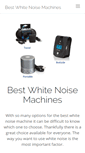 Mobile Screenshot of bestwhitenoisemachine.com